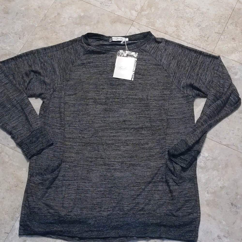 NWT SUPER SOFT gray marled tunic